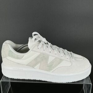New Balance CT302 Mens Size 10 White Green Suede Sneakers NEW Shoes $90